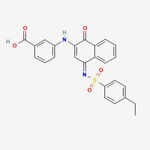 3-{[(4Z)-4-{[(4-ethylphenyl)sulfonyl]imino}-1-oxo-1,4-dihydronaphthalen-2-yl]amino}benzoic acid