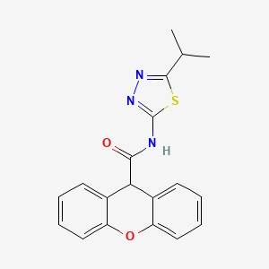 N-[5-(propan-2-yl)-1,3,4-thiadiazol-2-yl]-9H-xanthene-9-carboxamide