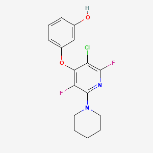 3-{[3-Chloro-2,5-difluoro-6-(piperidin-1-yl)pyridin-4-yl]oxy}phenol