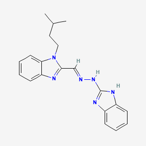 2-{(E)-[2-(1H-benzimidazol-2-yl)hydrazinylidene]methyl}-1-(3-methylbutyl)-1H-benzimidazole