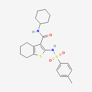 N-cyclohexyl-2-{[(4-methylphenyl)sulfonyl]amino}-4,5,6,7-tetrahydro-1-benzothiophene-3-carboxamide