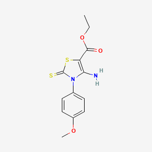 Ethyl 4-amino-3-(4-methoxyphenyl)-2-sulfanylidene-1,3-thiazole-5-carboxylate