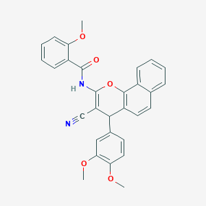 N-[3-cyano-4-(3,4-dimethoxyphenyl)-4H-benzo[h]chromen-2-yl]-2-methoxybenzamide