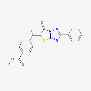 methyl 4-[(Z)-(6-oxo-2-phenyl[1,3]thiazolo[3,2-b][1,2,4]triazol-5(6H)-ylidene)methyl]benzoate