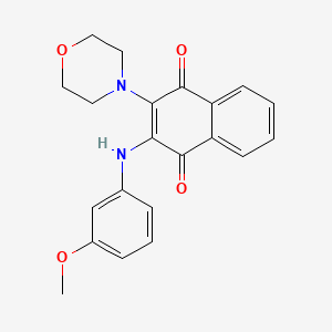 (2Z)-4-hydroxy-2-[(3-methoxyphenyl)imino]-3-(morpholin-4-yl)naphthalen-1(2H)-one