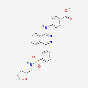 Methyl 4-[(4-{4-methyl-3-[(tetrahydrofuran-2-ylmethyl)sulfamoyl]phenyl}phthalazin-1-yl)amino]benzoate