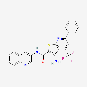 3-amino-6-phenyl-N-(quinolin-3-yl)-4-(trifluoromethyl)thieno[2,3-b]pyridine-2-carboxamide