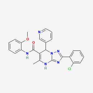 2-(2-chlorophenyl)-N-(2-methoxyphenyl)-5-methyl-7-pyridin-3-yl-1,7-dihydro-[1,2,4]triazolo[1,5-a]pyrimidine-6-carboxamide