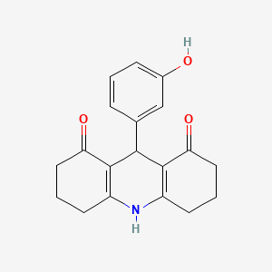 9-(3-hydroxyphenyl)-3,4,6,7,9,10-hexahydroacridine-1,8(2H,5H)-dione