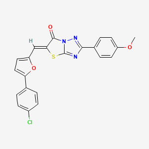 (5Z)-5-{[5-(4-chlorophenyl)furan-2-yl]methylidene}-2-(4-methoxyphenyl)[1,3]thiazolo[3,2-b][1,2,4]triazol-6(5H)-one