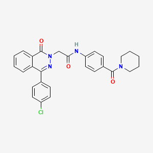 2-[4-(4-chlorophenyl)-1-oxophthalazin-2(1H)-yl]-N-[4-(piperidin-1-ylcarbonyl)phenyl]acetamide