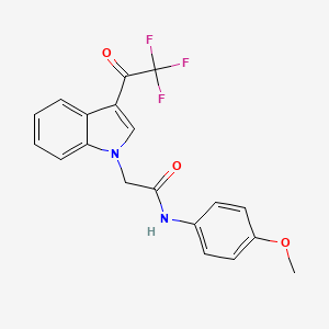 N-(4-methoxyphenyl)-2-[3-(trifluoroacetyl)-1H-indol-1-yl]acetamide