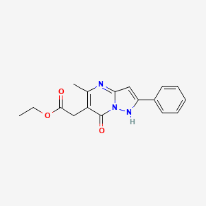 Ethyl (7-hydroxy-5-methyl-2-phenylpyrazolo[1,5-a]pyrimidin-6-yl)acetate