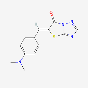 molecular formula C13H12N4OS B11605861 (5Z)-5-[4-(dimethylamino)benzylidene][1,3]thiazolo[3,2-b][1,2,4]triazol-6(5H)-one 