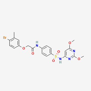 2-(4-bromo-3-methylphenoxy)-N-{4-[(2,6-dimethoxypyrimidin-4-yl)sulfamoyl]phenyl}acetamide