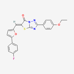 (5Z)-2-(4-ethoxyphenyl)-5-{[5-(4-fluorophenyl)furan-2-yl]methylidene}[1,3]thiazolo[3,2-b][1,2,4]triazol-6(5H)-one