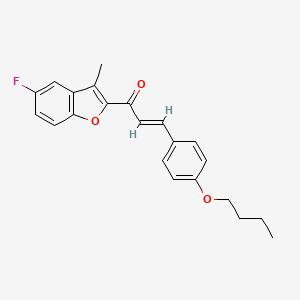 (2E)-3-(4-butoxyphenyl)-1-(5-fluoro-3-methyl-1-benzofuran-2-yl)prop-2-en-1-one