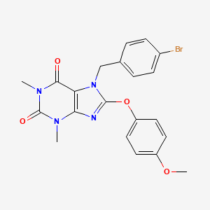 7-(4-bromobenzyl)-8-(4-methoxyphenoxy)-1,3-dimethyl-3,7-dihydro-1H-purine-2,6-dione