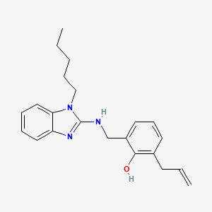 2-{[(1-pentyl-1H-benzimidazol-2-yl)amino]methyl}-6-(prop-2-en-1-yl)phenol