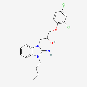 1-(3-butyl-2-imino-2,3-dihydro-1H-benzimidazol-1-yl)-3-(2,4-dichlorophenoxy)propan-2-ol