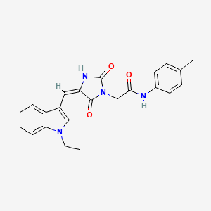 2-[(4E)-4-[(1-Ethyl-1H-indol-3-YL)methylidene]-2,5-dioxoimidazolidin-1-YL]-N-(4-methylphenyl)acetamide