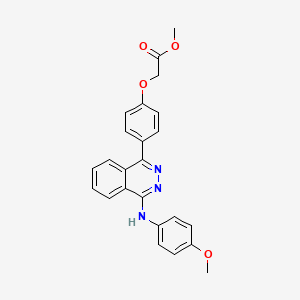 molecular formula C24H21N3O4 B11606037 Methyl (4-{4-[(4-methoxyphenyl)amino]phthalazin-1-yl}phenoxy)acetate 