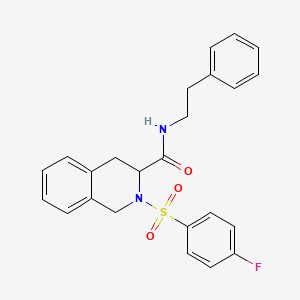 {2-[(4-fluorophenyl)sulfonyl](3-1,2,3,4-tetrahydroisoquinolyl)}-N-(2-phenyleth yl)carboxamide