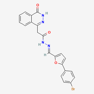 N'-{(E)-[5-(4-bromophenyl)furan-2-yl]methylidene}-2-(4-oxo-3,4-dihydrophthalazin-1-yl)acetohydrazide