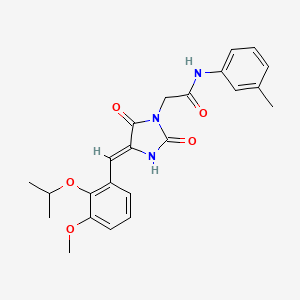 2-{(4Z)-4-[3-methoxy-2-(propan-2-yloxy)benzylidene]-2,5-dioxoimidazolidin-1-yl}-N-(3-methylphenyl)acetamide