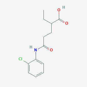 5-[(2-Chlorophenyl)amino]-2-ethyl-5-oxopentanoic acid