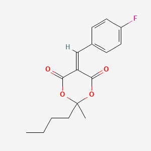 2-Butyl-5-[(4-fluorophenyl)methylidene]-2-methyl-1,3-dioxane-4,6-dione