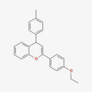 molecular formula C24H22O2 B11606161 2-(4-ethoxyphenyl)-4-(4-methylphenyl)-4H-chromene 