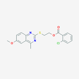 2-[(6-Methoxy-4-methylquinazolin-2-yl)sulfanyl]ethyl 2-chlorobenzoate