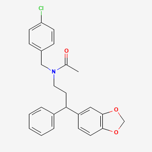 N-[3-(1,3-benzodioxol-5-yl)-3-phenylpropyl]-N-(4-chlorobenzyl)acetamide