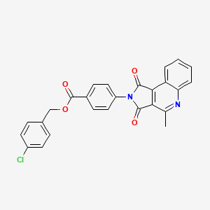 4-chlorobenzyl 4-(4-methyl-1,3-dioxo-1,3-dihydro-2H-pyrrolo[3,4-c]quinolin-2-yl)benzoate