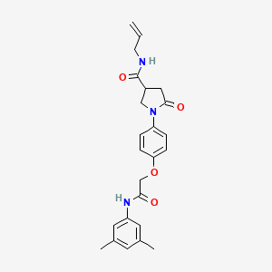 1-(4-{2-[(3,5-dimethylphenyl)amino]-2-oxoethoxy}phenyl)-5-oxo-N-(prop-2-en-1-yl)pyrrolidine-3-carboxamide