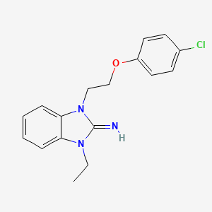 1-[2-(4-chlorophenoxy)ethyl]-3-ethyl-1,3-dihydro-2H-benzimidazol-2-imine