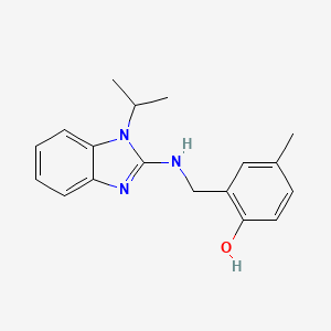 4-Methyl-2-[[(1-propan-2-ylbenzimidazol-2-yl)amino]methyl]phenol