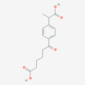 molecular formula C₁₅H₁₈O₅ B1160629 6-(4-(1-Carboxyethyl)phenyl)-6-oxohexanoic Acid 