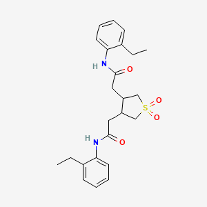 N-(2-ethylphenyl)-2-(4-{[N-(2-ethylphenyl)carbamoyl]methyl}-1,1-dioxothiolan-3-yl)acetamide