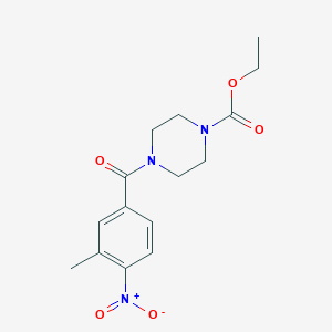 molecular formula C15H19N3O5 B11606299 Ethyl 4-(3-methyl-4-nitrobenzoyl)piperazine-1-carboxylate 