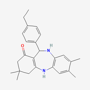 11-(4-ethylphenyl)-3,3,7,8-tetramethyl-2,3,4,5,10,11-hexahydro-1H-dibenzo[b,e][1,4]diazepin-1-one