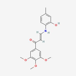 (2E)-3-[(2-hydroxy-4-methylphenyl)amino]-1-(3,4,5-trimethoxyphenyl)prop-2-en-1-one