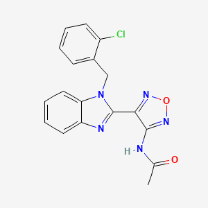 N-{4-[1-(2-chlorobenzyl)-1H-benzimidazol-2-yl]-1,2,5-oxadiazol-3-yl}acetamide