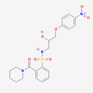 N-[2-Hydroxy-3-(4-nitro-phenoxy)-propyl]-2-(piperidine-1-carbonyl)-benzenesulfonamide