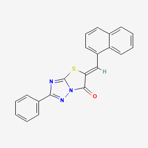 (5Z)-5-(naphthalen-1-ylmethylidene)-2-phenyl[1,3]thiazolo[3,2-b][1,2,4]triazol-6(5H)-one