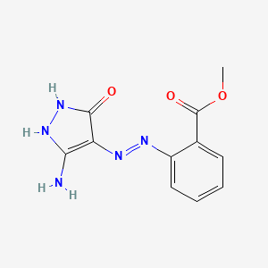 methyl 2-[(2Z)-2-(3-amino-5-oxo-1,5-dihydro-4H-pyrazol-4-ylidene)hydrazinyl]benzoate