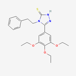 4-(2-phenylethyl)-5-(3,4,5-triethoxyphenyl)-4H-1,2,4-triazole-3-thiol