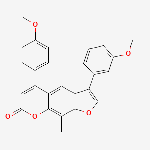 3-(3-methoxyphenyl)-5-(4-methoxyphenyl)-9-methyl-7H-furo[3,2-g]chromen-7-one