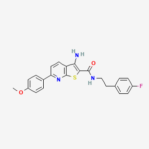 3-amino-N-[2-(4-fluorophenyl)ethyl]-6-(4-methoxyphenyl)thieno[2,3-b]pyridine-2-carboxamide